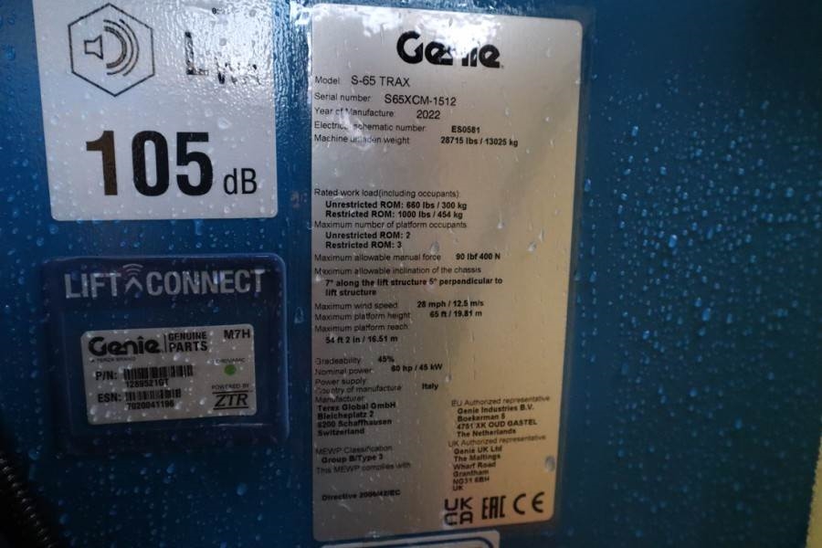Genie S65XC Trax Valid inspection, *Guarantee! Diesel, 4 2022 GENIE - S65XC Trax - 61348 S65XC Trax Valid inspection, *Gua...