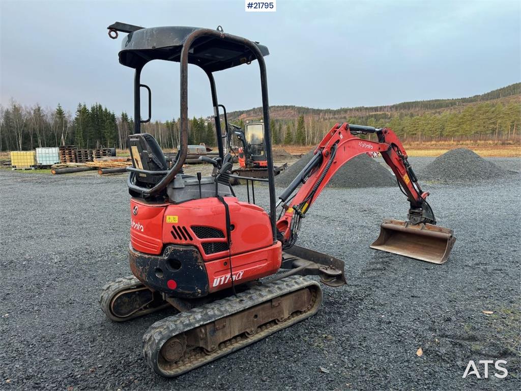 Kubota U17-3a Mini Excavator with 4 Buckets, Ripper, and 2015 21795 U17-3a Mini Excavator with 4 Buckets, Ripper, and 2015...