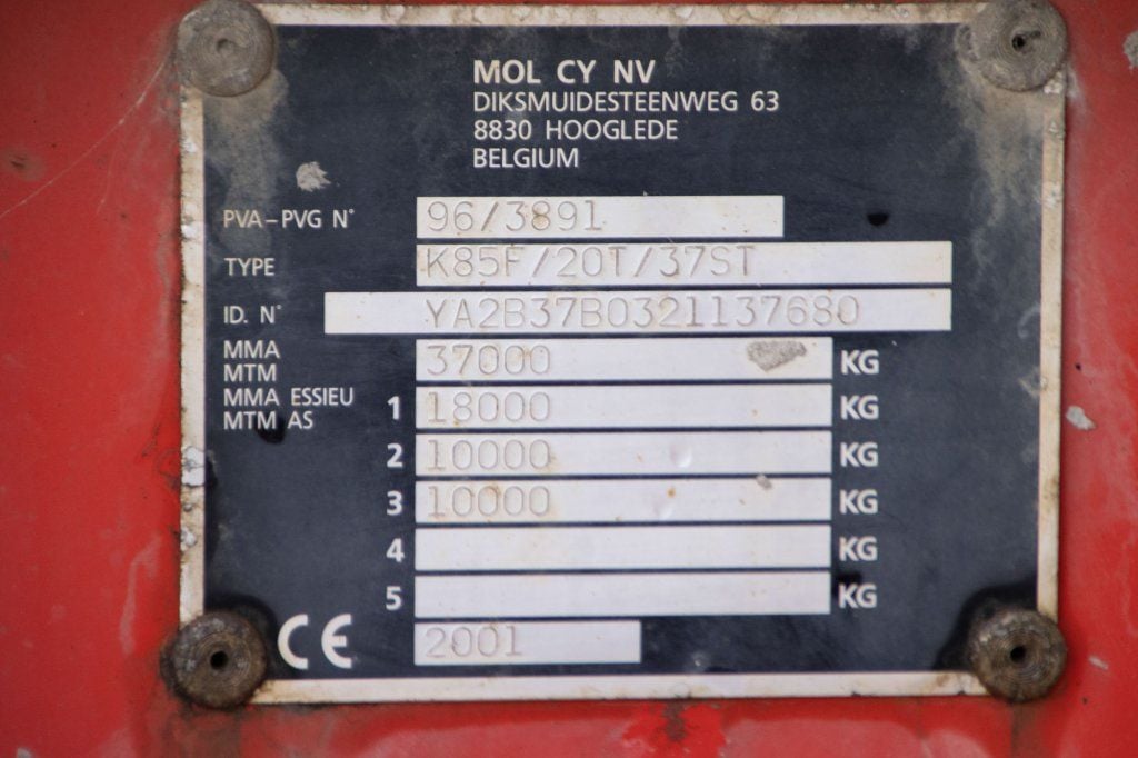 MOL MOL K85F/20T/37ST 2001 E56998 MOL MOL K85F/20T/37ST 2001 1 image 7
