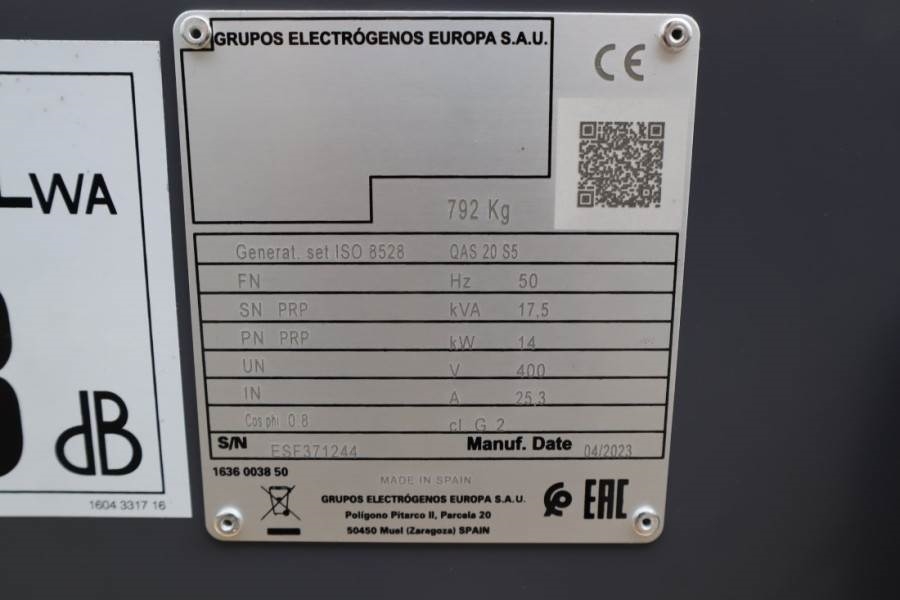 Atlas Copco QAS 20 S5 Valid Inspection, *Guarantee! Diesel, 17 2023 ATLAS COPCO - QAS 20 S5 - 61775 QAS 20 S5 Valid Inspec...