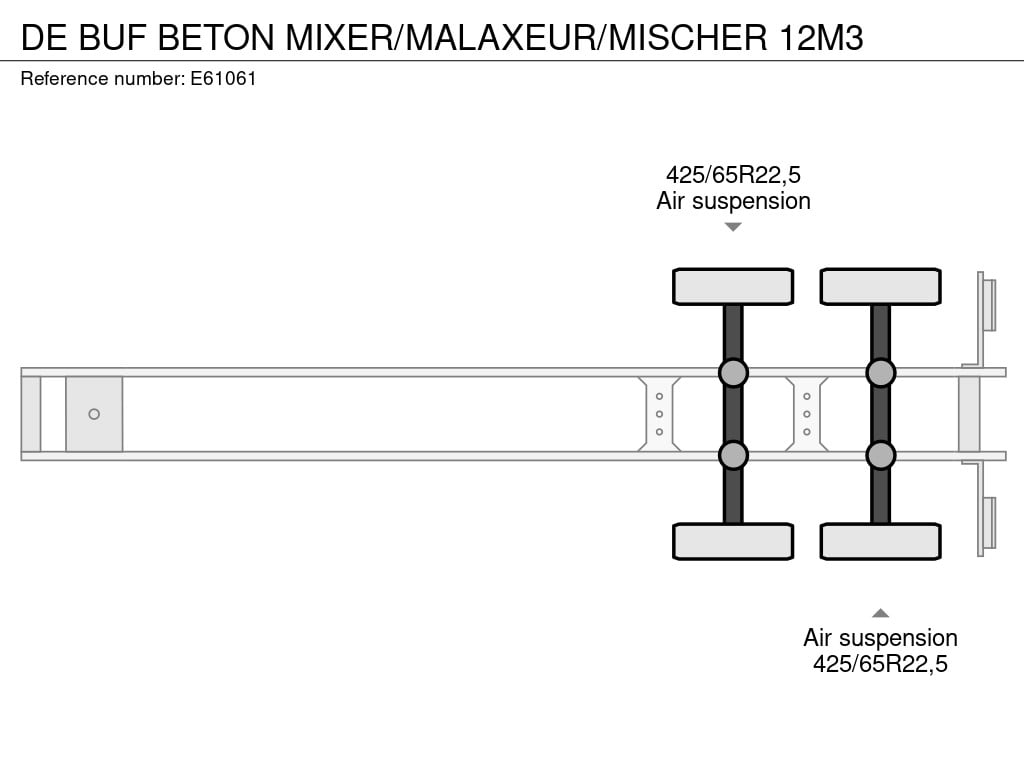 DE BUF BETON MIXER/MALAXEUR/MISCHER 12M3 2016 E61061 De Buf BETON MIXER/MALAXEUR/MISCHER 12M3 2016 1 image 13