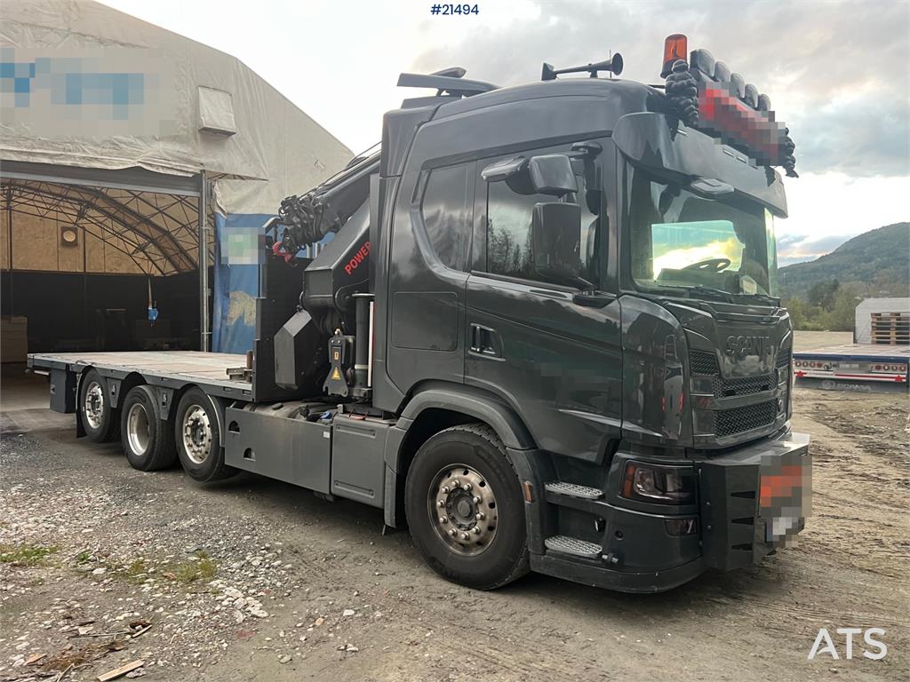 Scania G560 8x2 pusher crane truck w/ onspot, 2023 50t/m 2024 21494 G560 8x2 pusher crane truck w/ onspot, 2023 50t/m 2024...