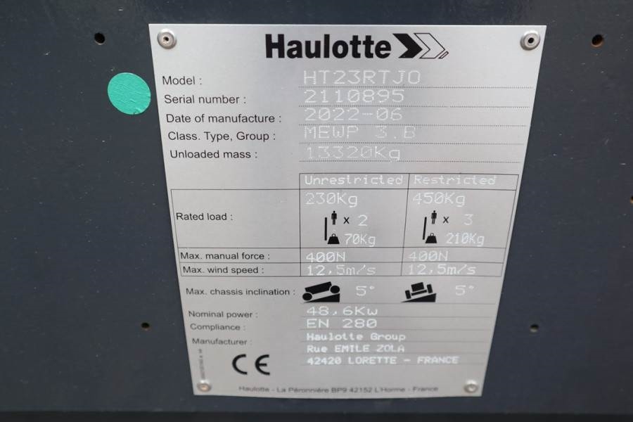 Haulotte HT23RTJ O Valid Inspection, *Guarantee! Diesel, 4x 2022 HAULOTTE - HT23RTJ O - 61093 HT23RTJ O Valid Inspection, ...