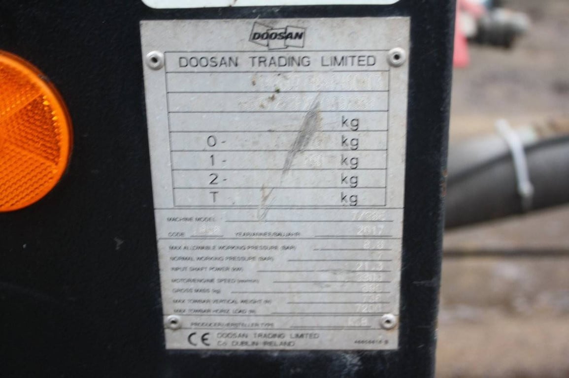 Compressor Doosan 7-26E Diesel 8bar 2017 2017 7-26E 2017 1 Compressors image 6
