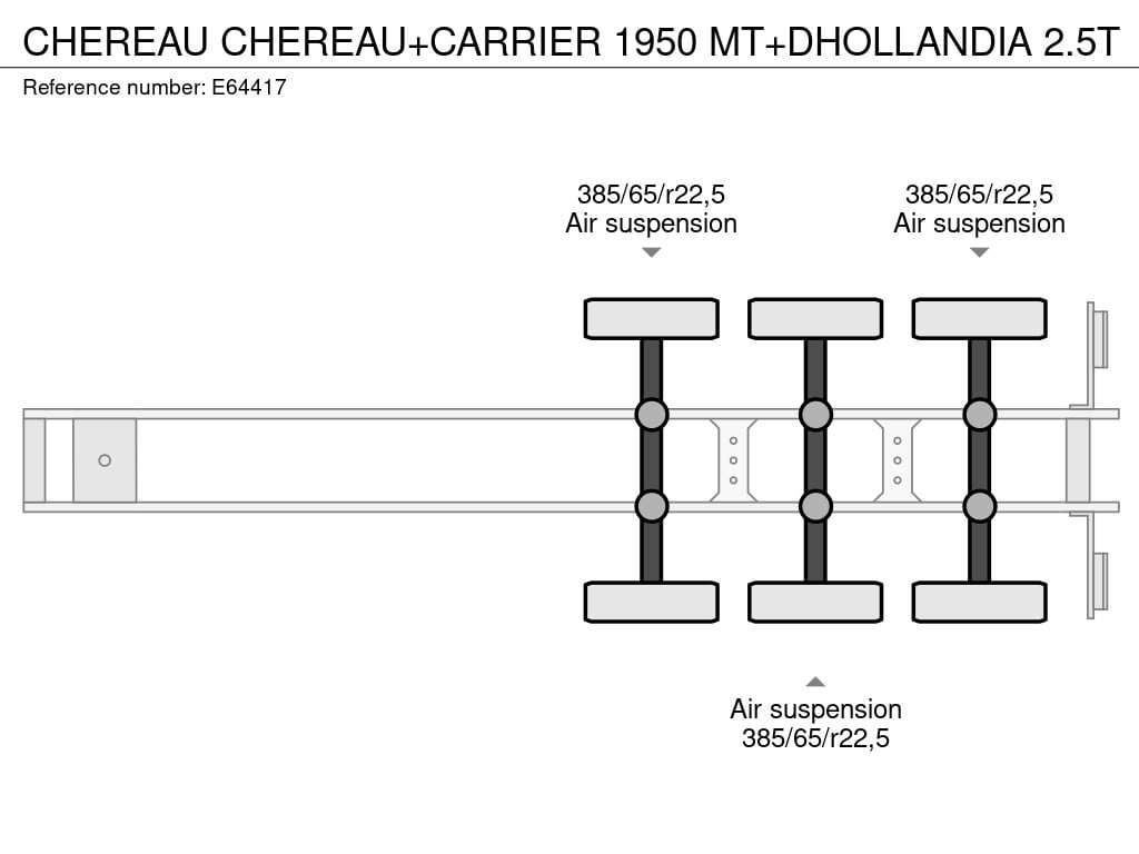 CHEREAU CHEREAU+CARRIER 1950 MT+DHOLLANDIA 2.5T 2015 E64417 Chereau CHEREAU+CARRIER 1950 MT+DHOLLANDIA 2.5T 2015 1 image 6