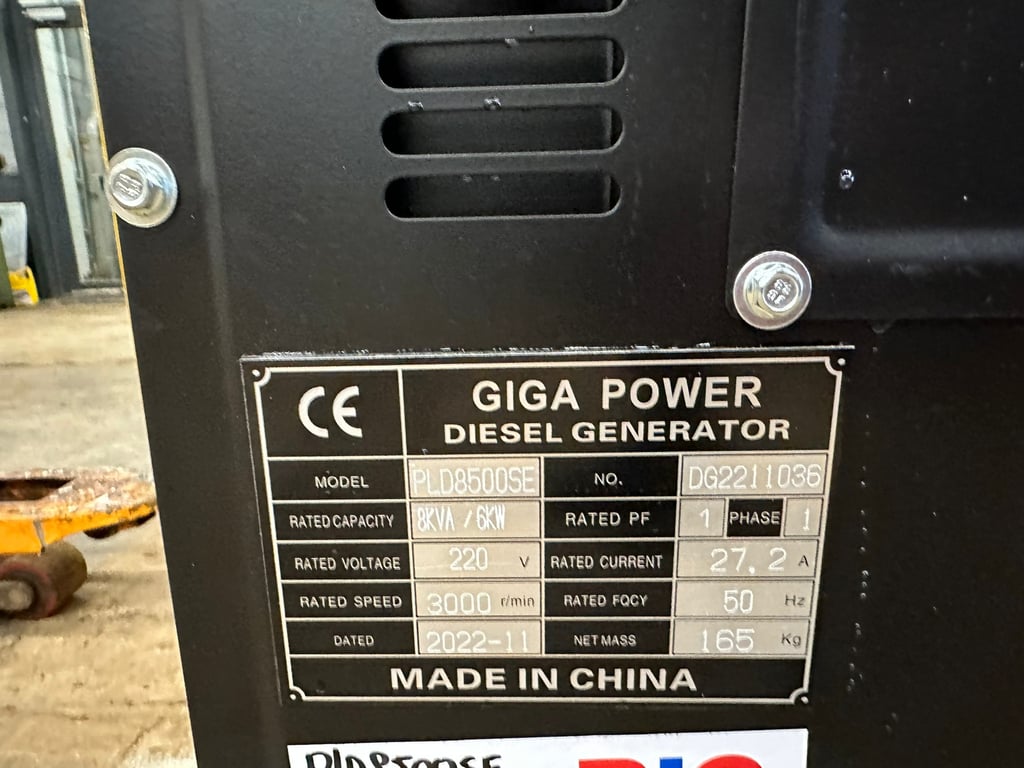 Giga power PLD8500SE 8 kVA silent generator 2022 00031637 Giga power PLD8500SE 8 kVA silent generator 2022 0 image 9