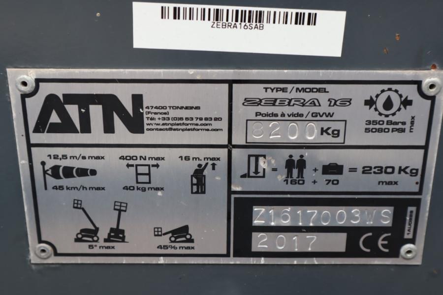 ATN Zebra 16 Guarantee! Diesel, Hydr. Stabilisers, 4x4 2017 ATN - Zebra 16 - 61453 ATN Zebra 16 Guarantee! Diesel, Hydr. S...