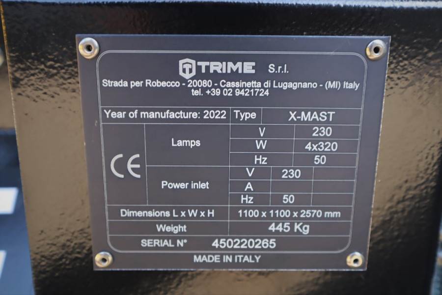 Trime X-Mast 4 × 320W Valid Inspection, *Guarantee 2022 TRIME - X-Mast 4 × 320W - 61583 Trime X-Mast 4 × 320W Valid Inspec...