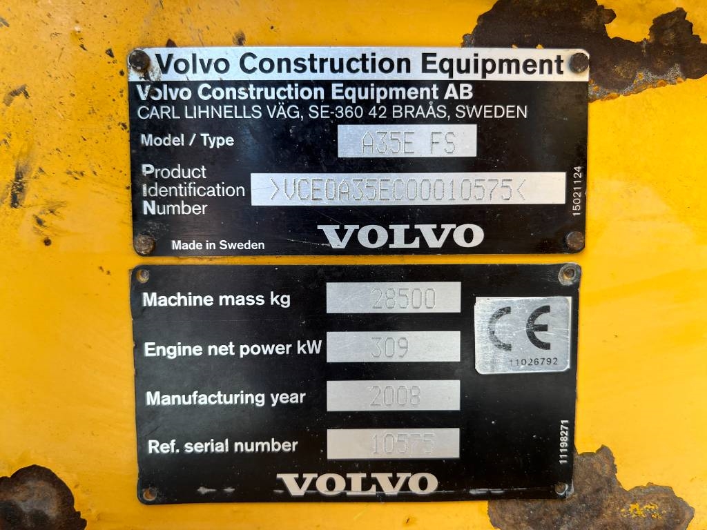 Volvo A35E FS 2008 207964 A35E FS 2008 1 image 10