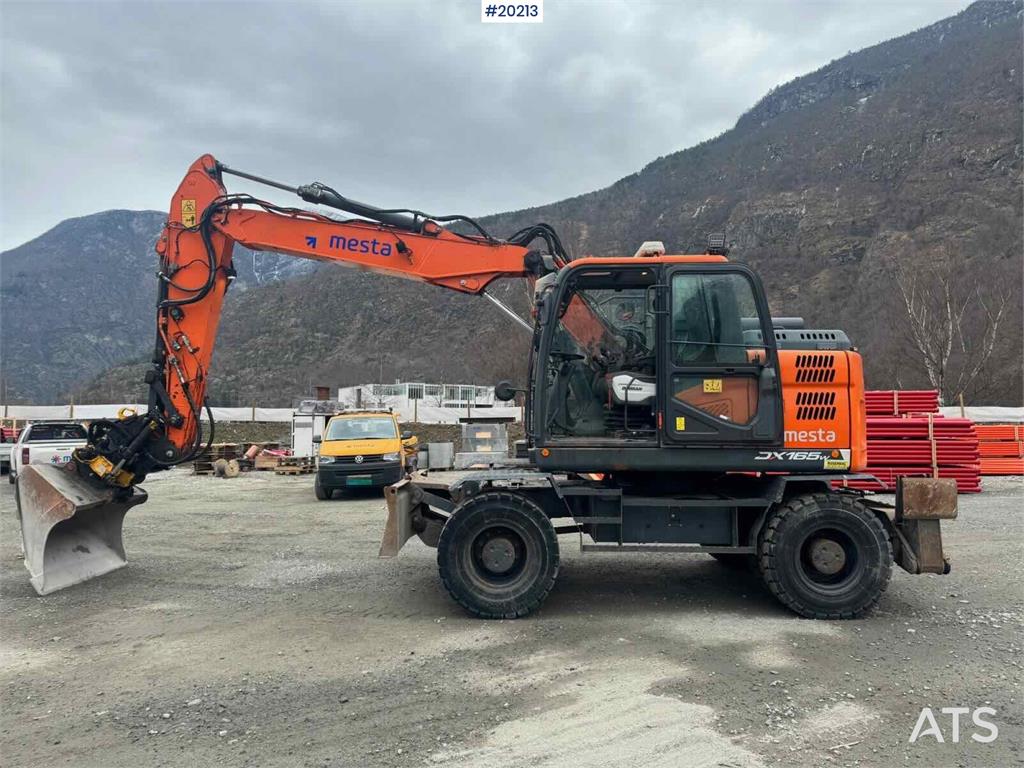 Doosan DX165W-5 wheeled machine w/ K80 hitch with electri 2018 20213 DX165W-5 wheeled machine w/ K80 hitch with electri 20...