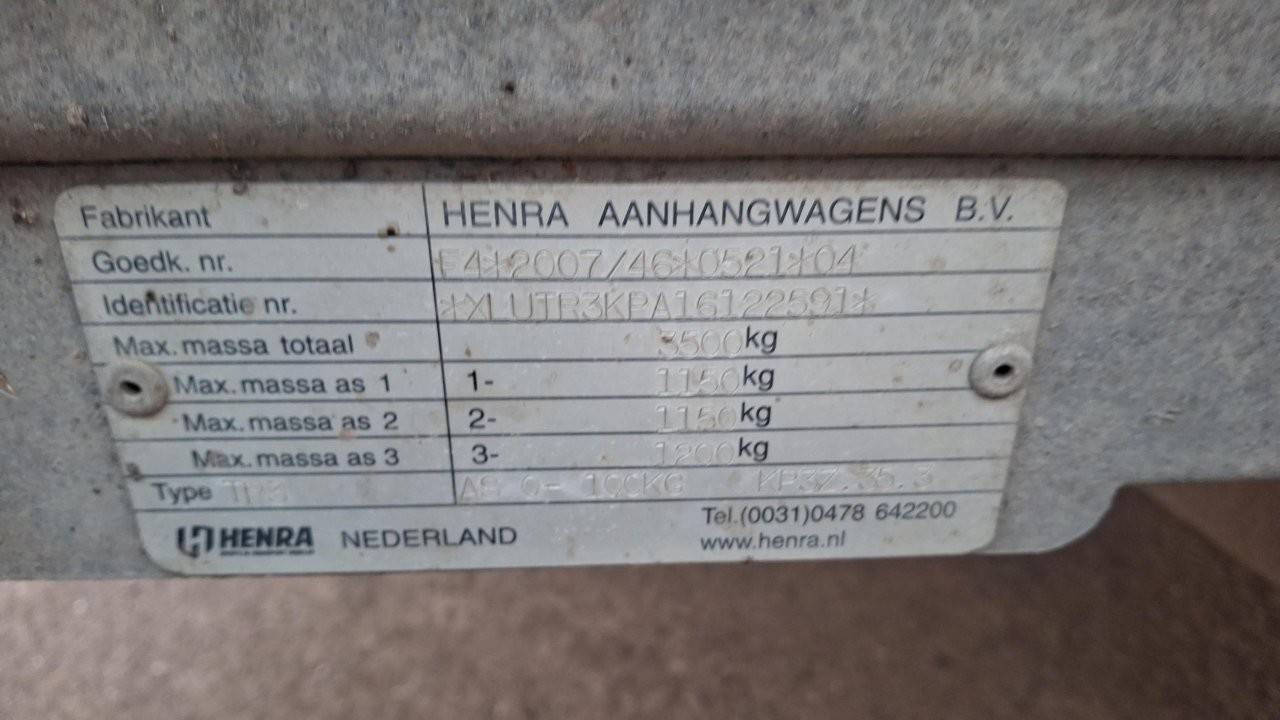 Henra Tipper Trailer 4.0x2.0m Henra KP3Z.35.3 1 image 6