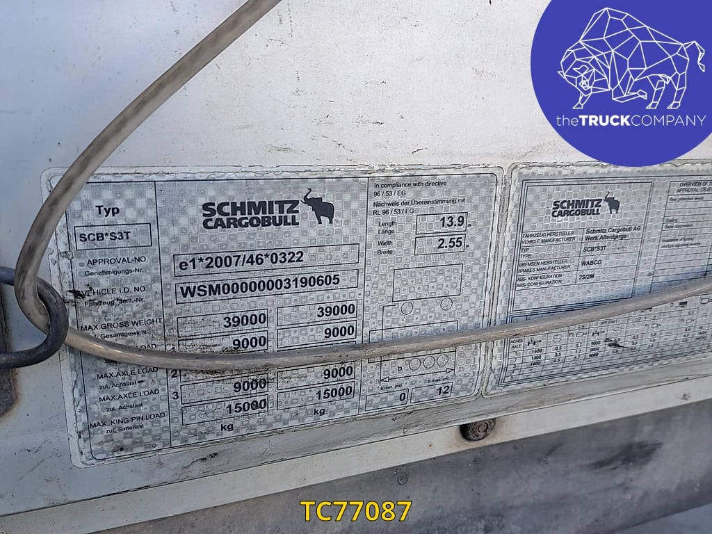 Schmitz Cargobull Curtainsides 2014 TC77087 Schmitz Cargobull 2014 1 image 11
