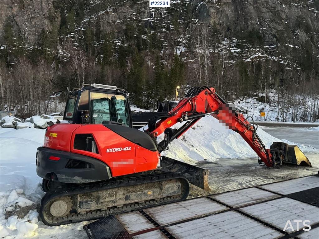 Kubota KX080-4α2 Beltegraver m/ 2 delt bom, tilt og 2 sku 2020 22234 KX080-4α2 Beltegraver m/ 2 delt bom, tilt og 2 sku 20...