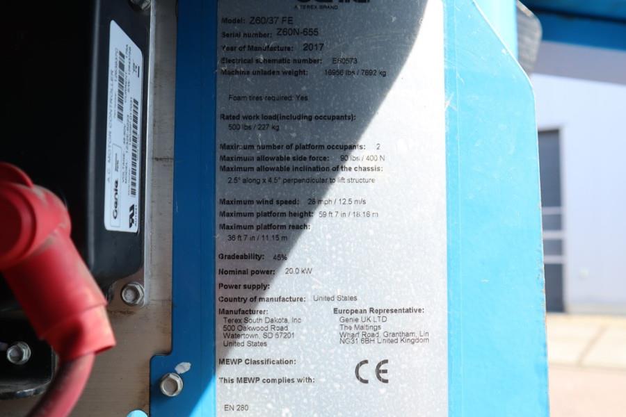 Genie Z60/37FE Valid Inspection, *Guarantee! Hybrid, 4x4 2017 GENIE - Z60/37FE - 61260 Z60/37FE Valid Inspection, *Guarant...