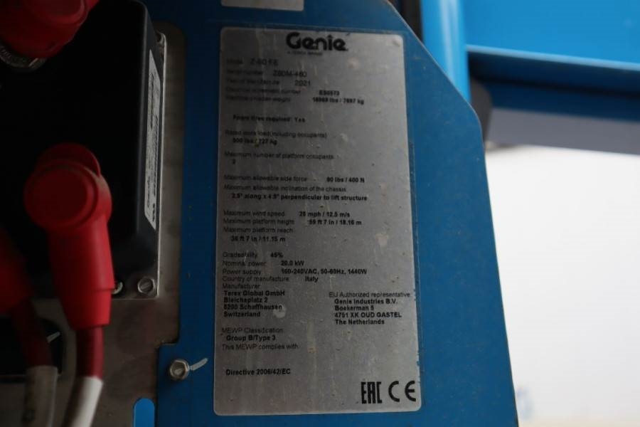 Genie Z60/37FE Valid Inspection, *Guarantee! Hybrid, 4x4 2021 GENIE - Z60/37FE - 63729 Z60/37FE Valid Inspection, *Guarant...