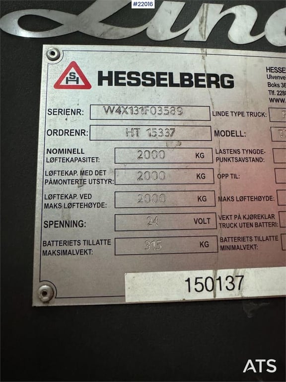 Linde T20 SP Pallet Truck 2015 22016 T20 SP Pallet Truck 2015 1 Forklift image 23