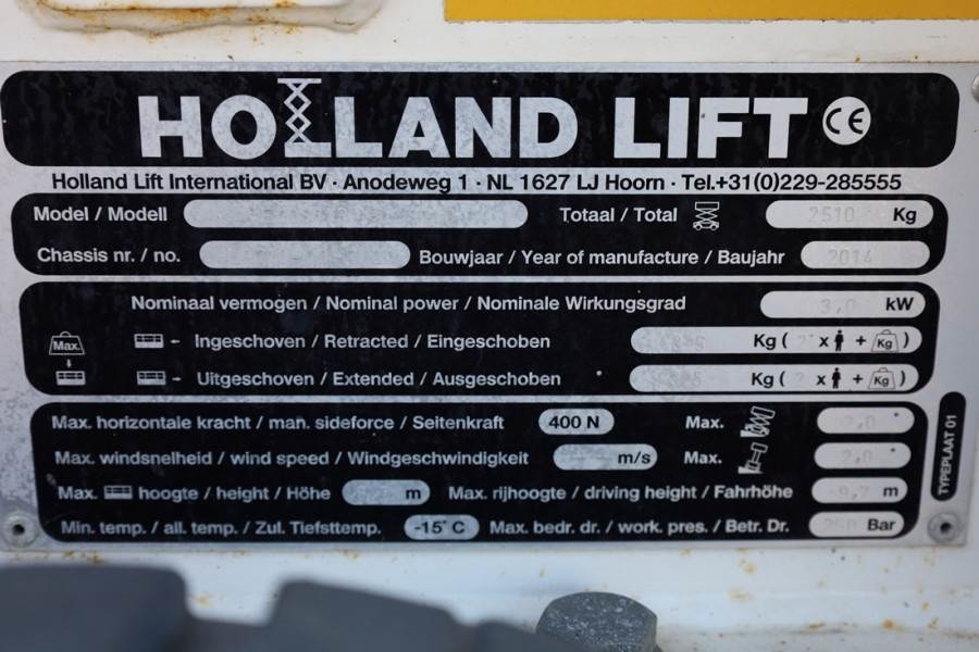 Holland Lift Ecostar HL-9710 Electric, 12m Working Height, 325k 2014 HOLLAND LIFT - Ecostar HL-9710 - 63518 Holland lift E...