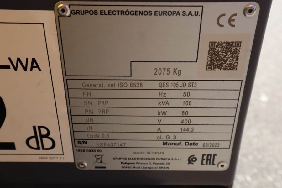 Atlas Copco QES 105 JD ST3 Valid inspection, *Guarantee! Diese 2023 ATLAS COPCO - QES 105 JD ST3 - 61546 QES 105 JD ST3 Va...
