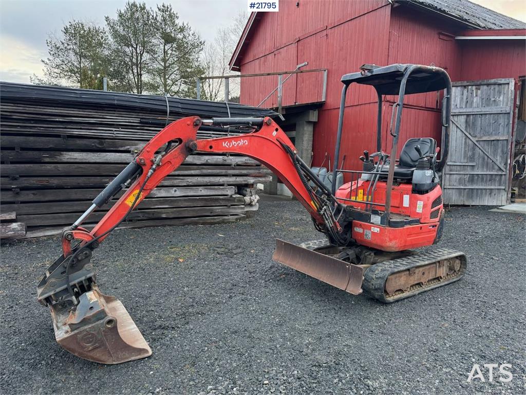 Kubota U17-3a Mini Excavator with 4 Buckets, Ripper, and 2015 21795 U17-3a Mini Excavator with 4 Buckets, Ripper, and 2015...