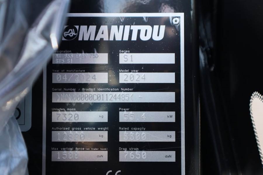 Manitou MT933 EASY 75D ST5 S1 Valid inspection, *Guarantee 2024 MANITOU - MT933 EASY 75D ST5 S1 - 62973 MT933 EASY 75D ST5...