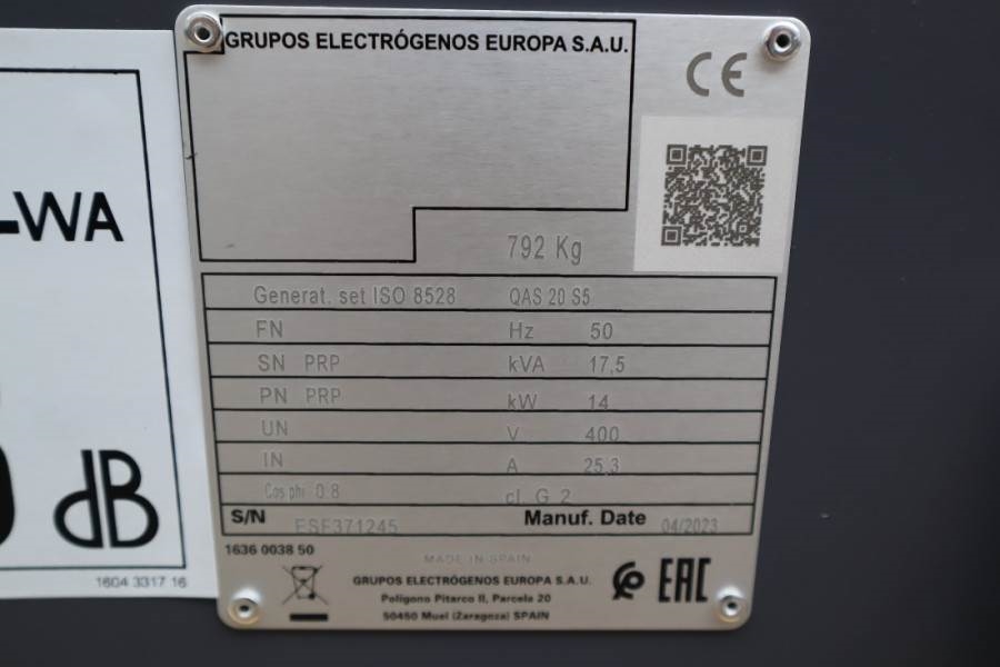 Atlas Copco QAS 20 S5 Valid Inspection, *Guarantee! Diesel, 17 2023 ATLAS COPCO - QAS 20 S5 - 61776 QAS 20 S5 Valid Inspec...