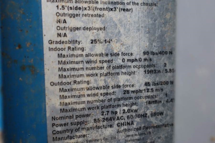 Genie GS1932 E-Drive Several In Stock, 8m Working Height 2021 GENIE - GS1932 E-Drive - 90340 GS1932 E-Drive Several In Sto...