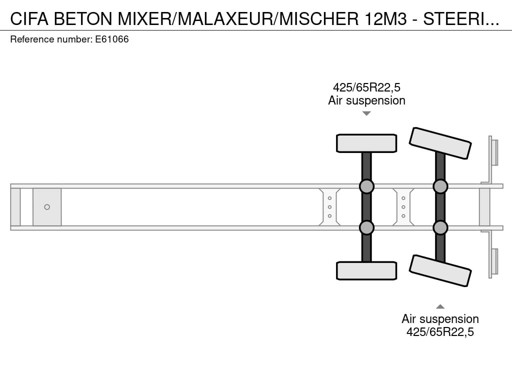 CIFA BETON MIXER/MALAXEUR/MISCHER 12M3 - STEERING AXLE 2018 E61066 CIFA BETON MIXER/MALAXEUR/MISCHER 12M3 - STEERING AXLE ...