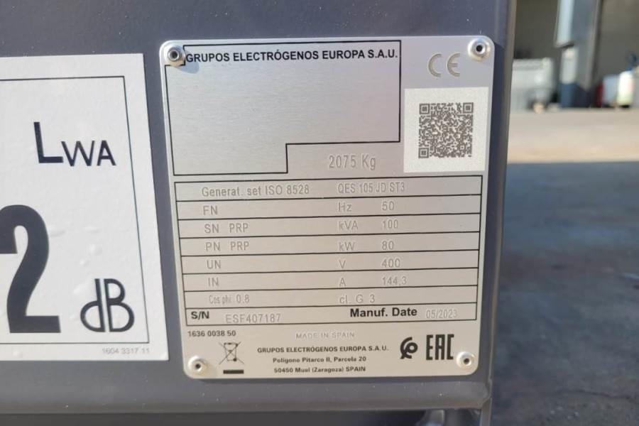 Atlas Copco QES 105 JD ST3 Valid inspection, *Guarantee! Diese 2023 ATLAS COPCO - QES 105 JD ST3 - 61827 QES 105 JD ST3 Va...