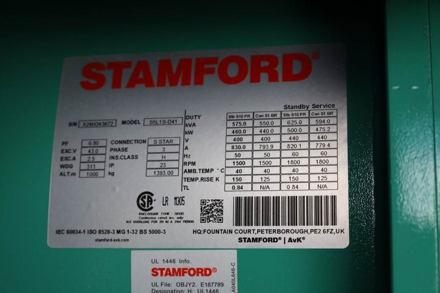 Cummins C550D5Q Declaration of Conformity, Diesel, 550kVA, 2025 CUMMINS - C550D5Q - 63608 C550D5Q Declaration of Conformit...