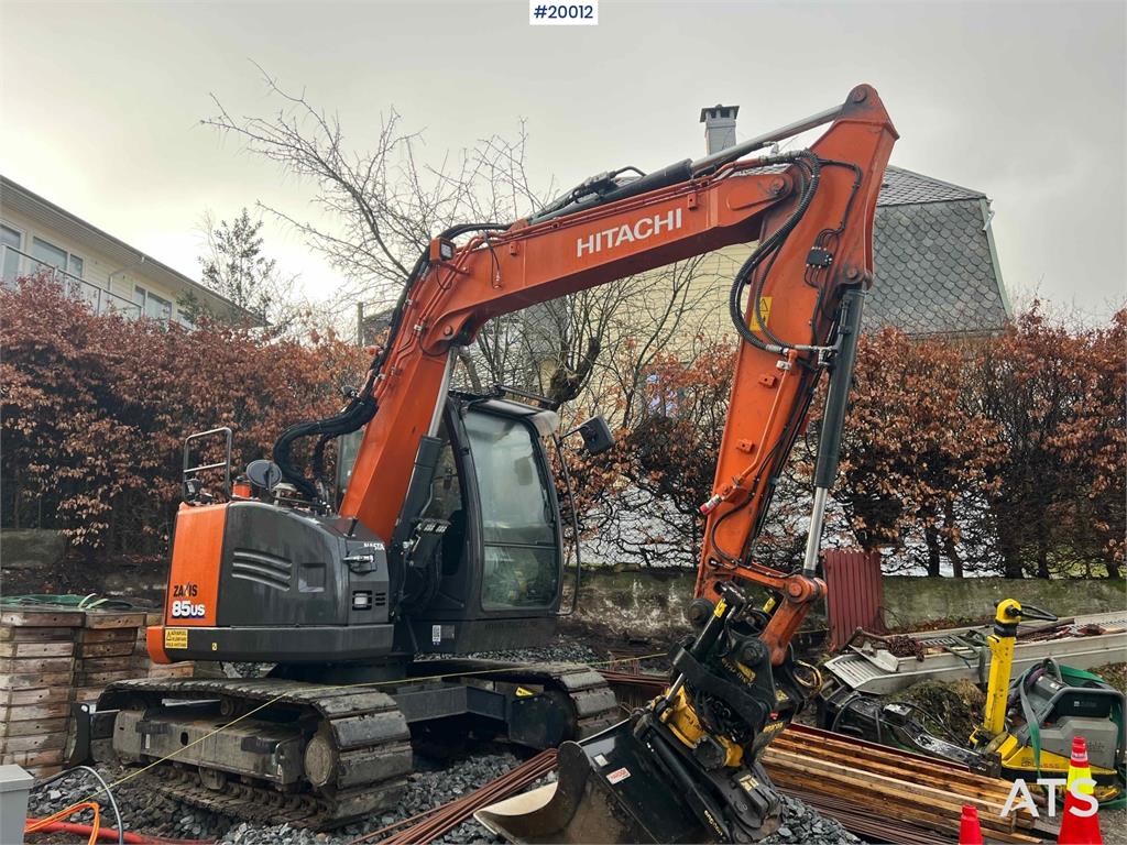 Hitachi zx85us-6 excavator w/ rototilt with grapple and sa 2021 20012 zx85us-6 excavator w/ rototilt with grapple and sa 2...
