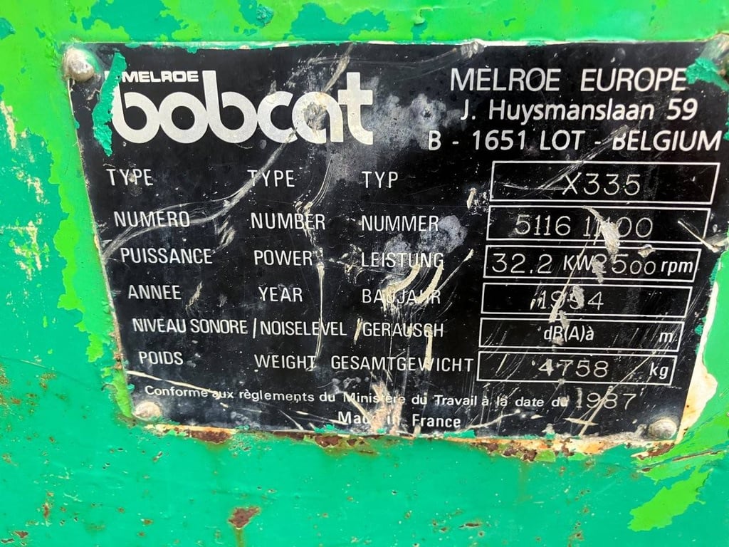 Crawler excavator Bobcat X335 Diesel 1994 1994 X335 1994 1 Crawler Excavators image 8