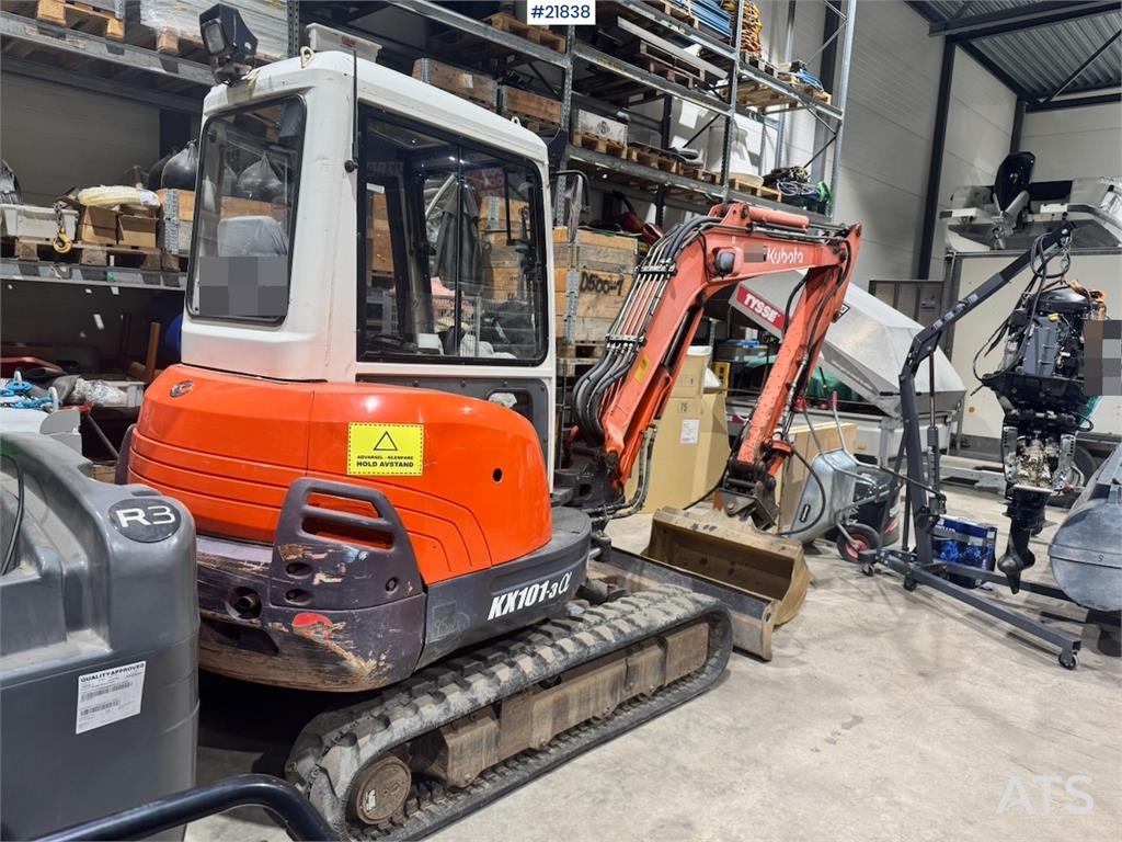 Kubota KX101-3 Mini Excavator w/ Bucket and Grab 2005 21838 KX101-3 Mini Excavator w/ Bucket and Grab 2005 1 image 7