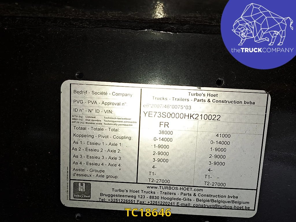 Hoet Trailers + Caisse Libner 2018 Container Transport 2020 TC18646 Hoet Trailers + Caisse Libner 2018 2020 1 image 13