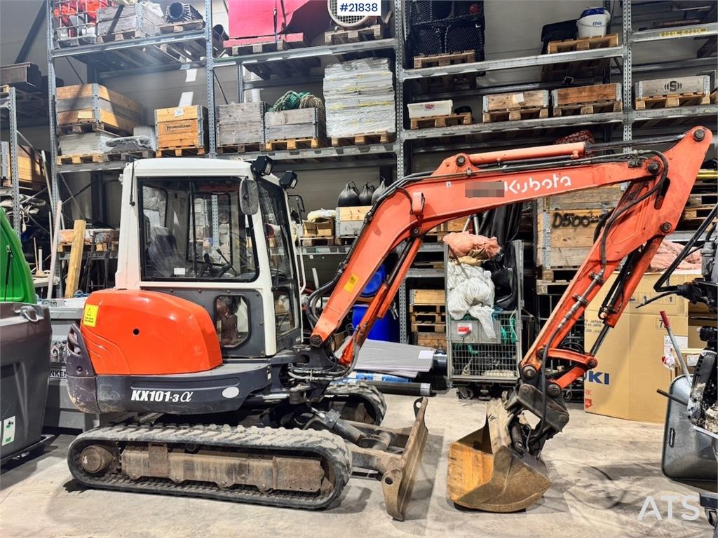 Kubota KX101-3 Mini Excavator w/ Bucket and Grab 2005 21838 KX101-3 Mini Excavator w/ Bucket and Grab 2005 1 image 2