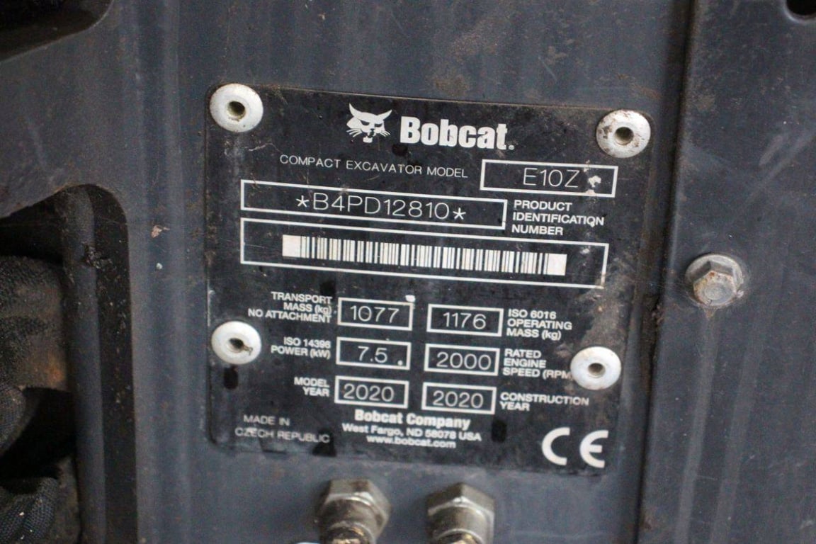Mini excavator Bobcat E10Z Diesel 7.5kW 2020 2020 E10Z 2020 1 image 14