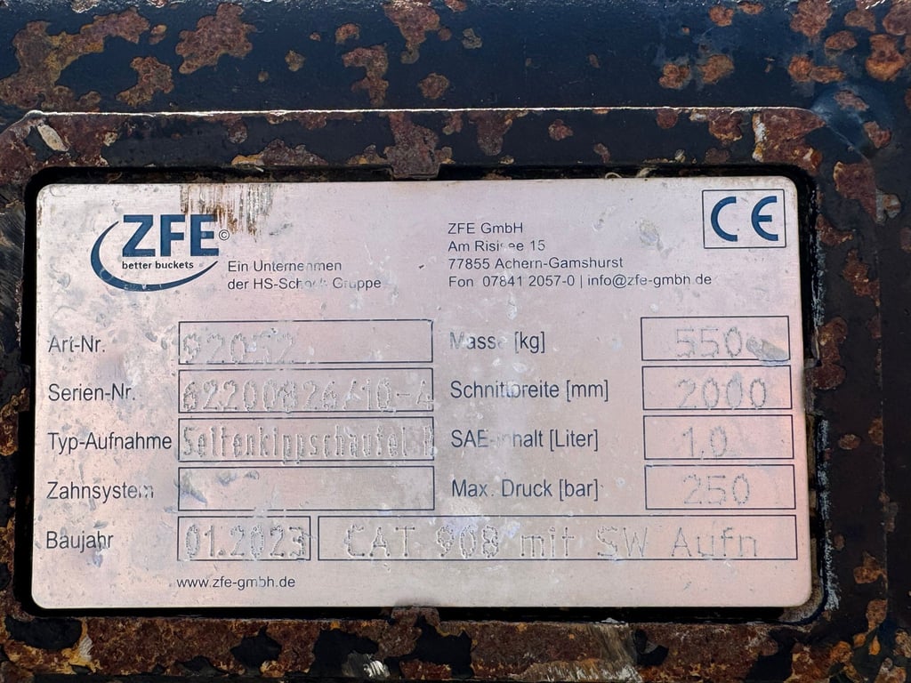 ZFE Side-Tilting bucket for CAT 908 SW 2023 70001912 ZFE Side-Tilting bucket for CAT 908 SW 2023 1 image 10