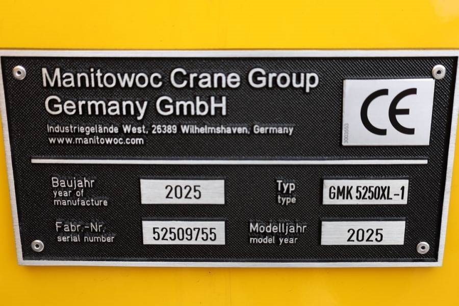 Grove GMK5250XL-1 Available For Rent, Dutch Registration 2025 GROVE - GMK5250XL-1 - 63802 GMK5250XL-1 Available For Rent, ...
