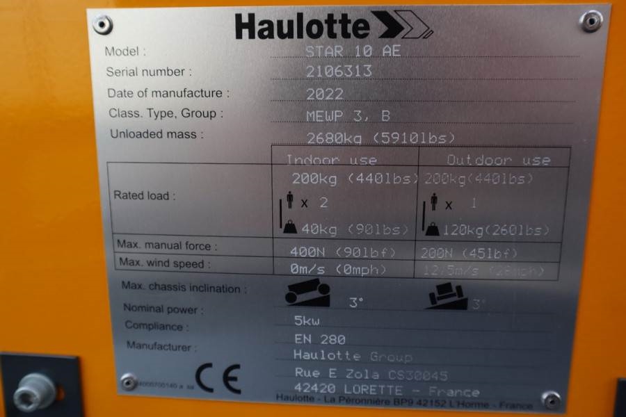 Haulotte Star 10AC Valid Inspection, *Guarantee! Electric, 2022 HAULOTTE - Star 10AC - 60866 Star 10AC Valid Inspection, *...