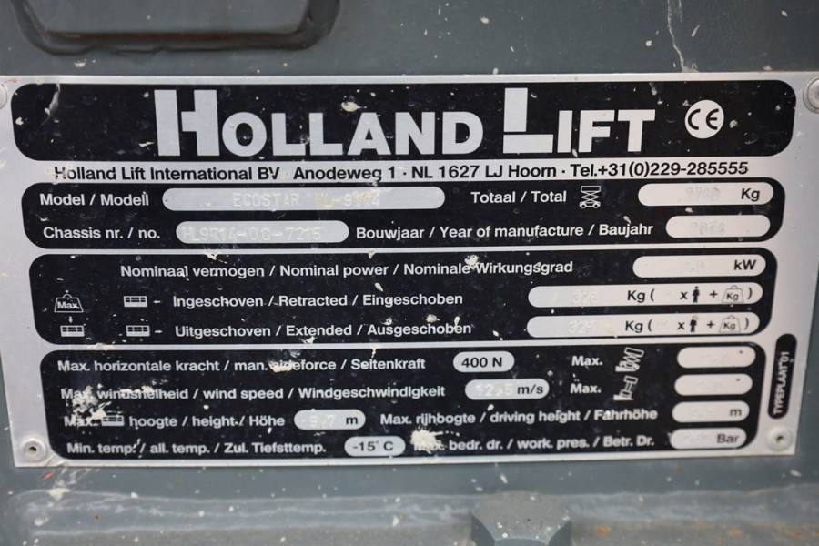 Holland Lift Ecostar HL-9714 Electric, 12m Working Height, 325k 2014 HOLLAND LIFT - Ecostar HL-9714 - 63526 Holland lift E...
