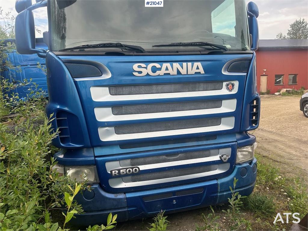 Scania R500 container truck w/ lift and replaced engine. 2005 21047 R500 container truck w/ lift and replaced engine. 2005...