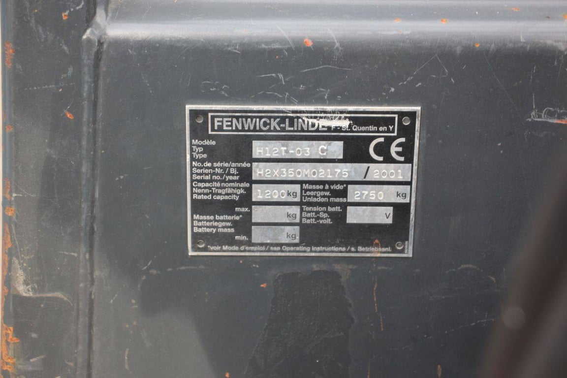 Forklift Linde H12T-03 LPG 1200kg 2001 2001 H12T-03 2001 1 Forklift image 13