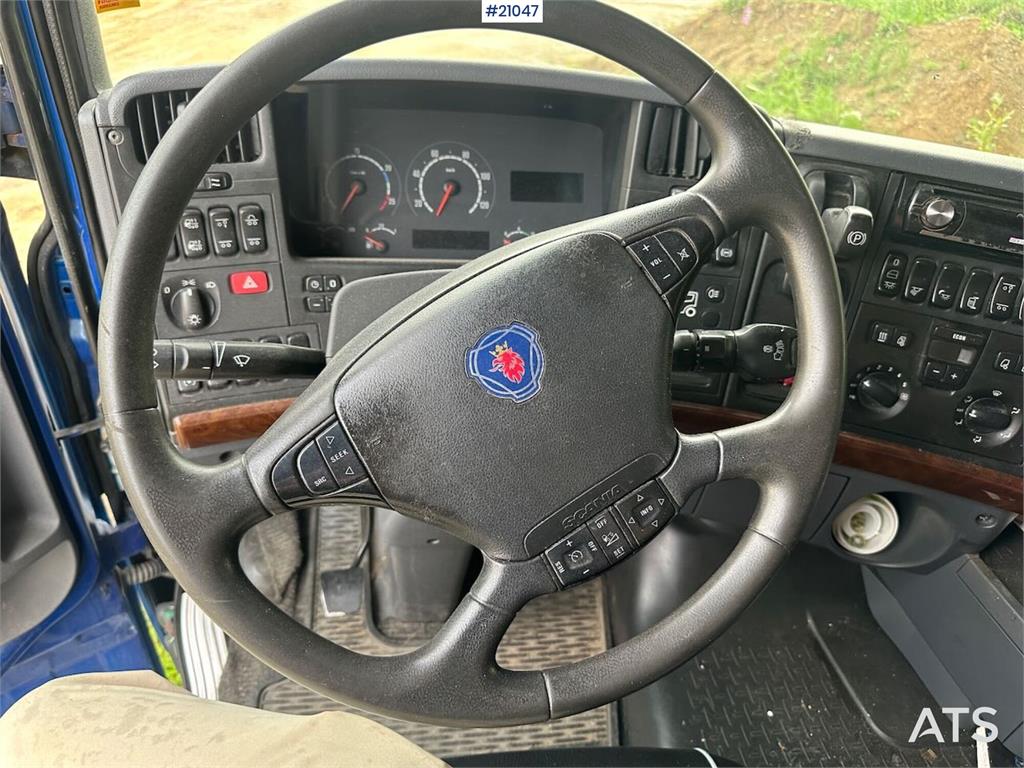 Scania R500 container truck w/ lift and replaced engine. 2005 21047 R500 container truck w/ lift and replaced engine. 2005...