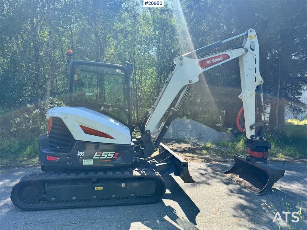 Bobcat E55Z Mini Excavator w/ Rototilt and 2 buckets. 260 2022 20980 E55Z Mini Excavator w/ Rototilt and 2 buckets. 260 20...