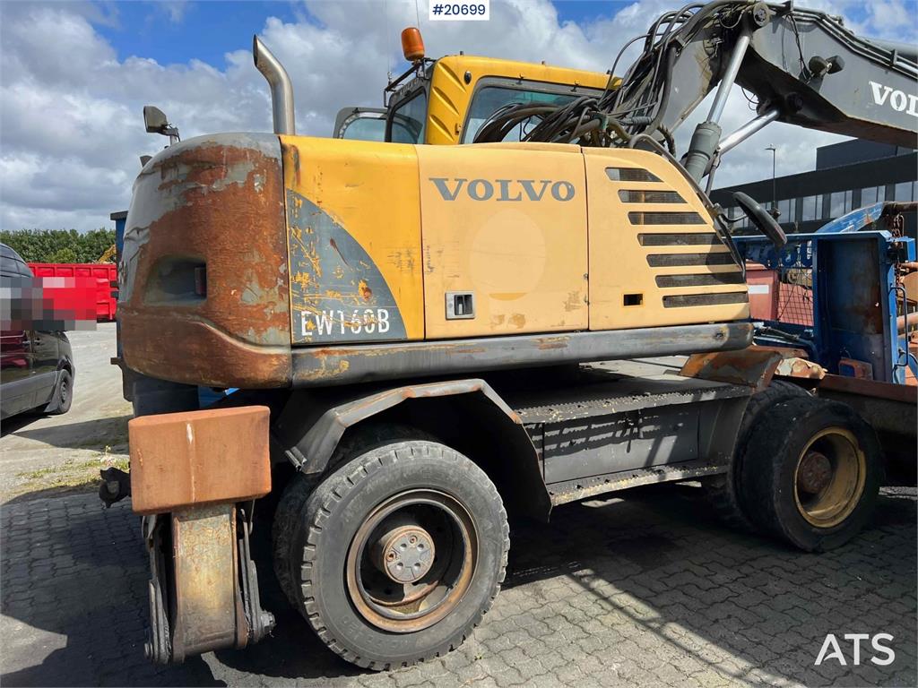 Volvo EW160B wheeled machine w/ support leg and shear 2004 20699 EW160B wheeled machine w/ support leg and shear 2004 1 Cr...
