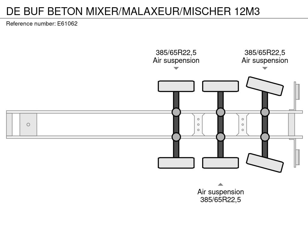 DE BUF BETON MIXER/MALAXEUR/MISCHER 12M3 2017 E61062 De Buf BETON MIXER/MALAXEUR/MISCHER 12M3 2017 1 image 14