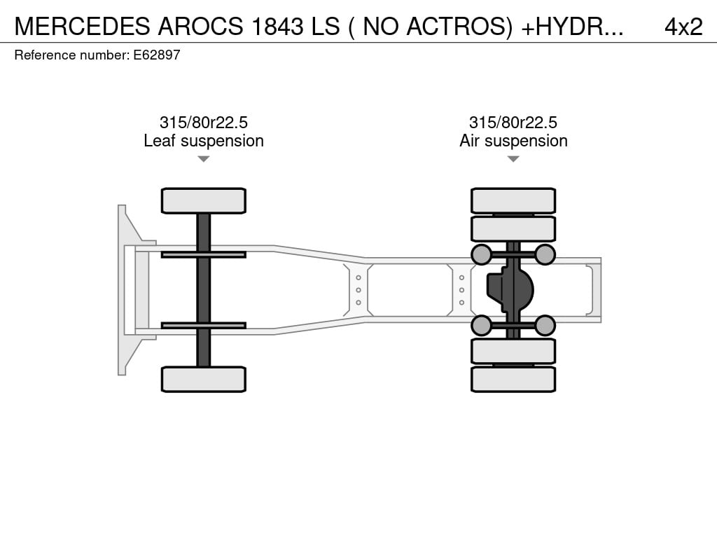MERCEDES AROCS 1843 LS ( NO ACTROS) +HYDRAULIQUE 2015 E62897 AROCS 1843 LS ( NO ACTROS) +HYDRAULIQUE 2015 1 image 12