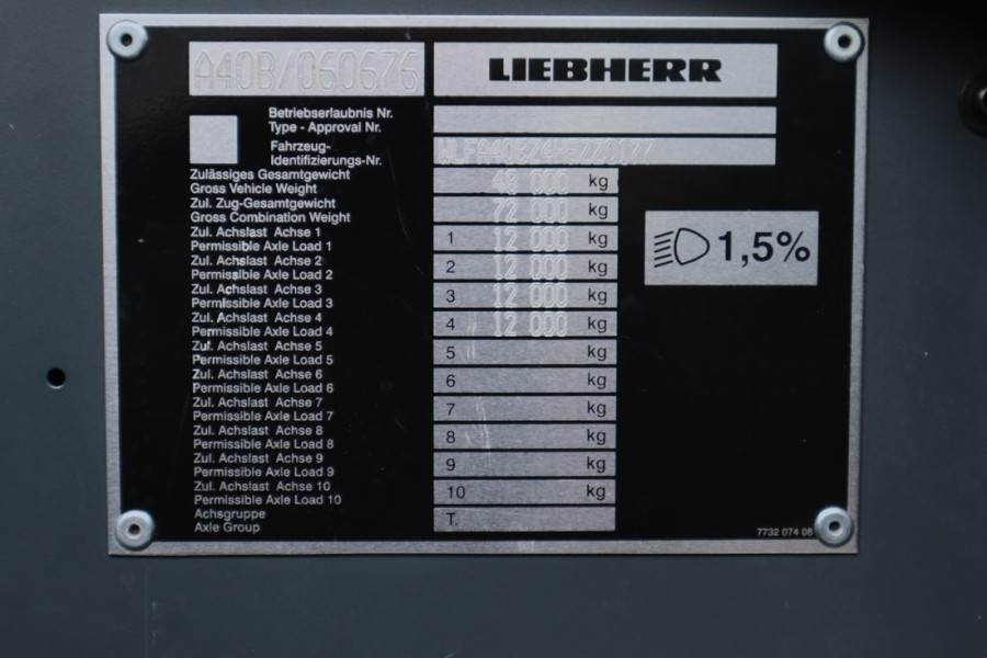 Liebherr LTM1070-4.2 Dutch Vehicle Registration, Valid Insp 2017 LIEBHERR - LTM1070-4.2 - 62899 LTM1070-4.2 Dutch Vehicle ...