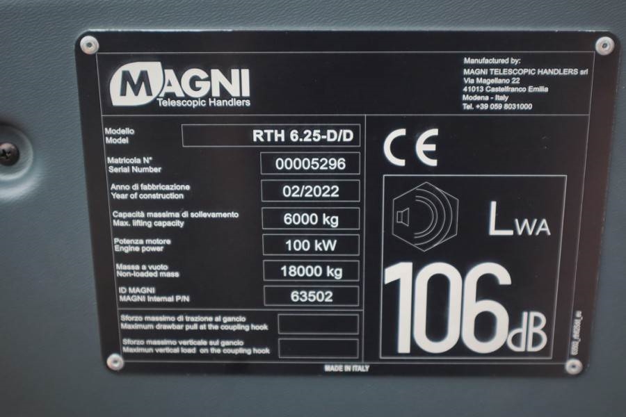 Magni RTH 6.25 Valid inspection, *Guarantee! 6t Cap. 25m 2022 MAGNI - RTH 6.25 - 61034 MAGNI RTH 6.25 Valid inspection, *G...