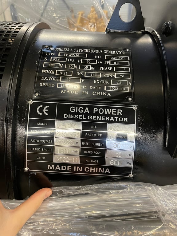Giga power LT-W50-GF 62.5 kVA Open generator 2022 00031632 Giga power LT-W50-GF 62.5 kVA Open generator 2022 0 image 13