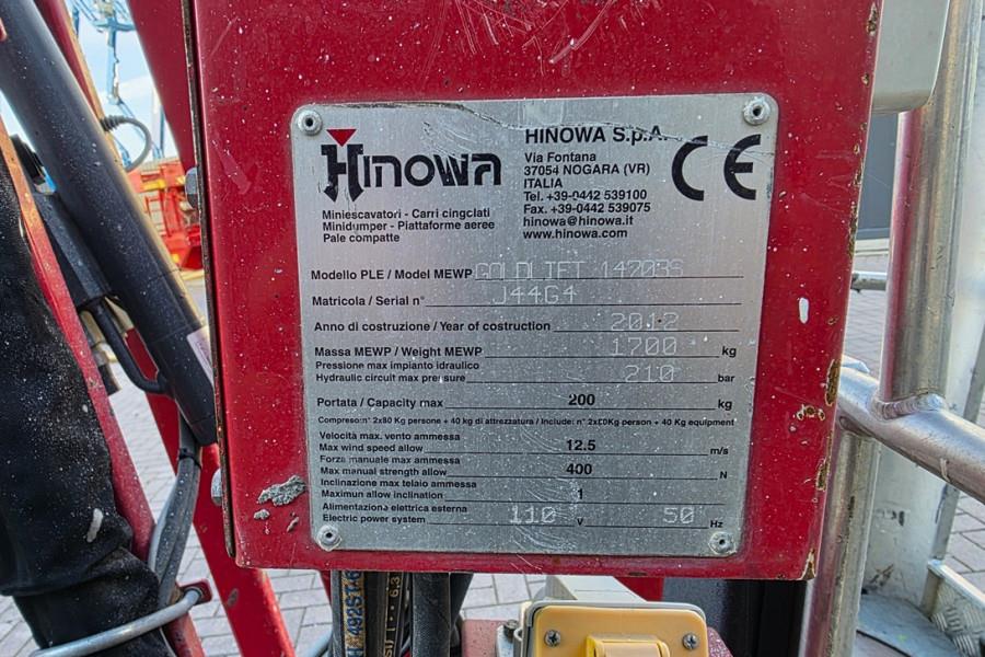 Hinowa Goldlift 14.70IIIS As-Is, Hybrid Diesel-230V, 14m 2012 HINOWA - Goldlift 14.70IIIS - 90046 Hinowa Goldlift 14.70III...